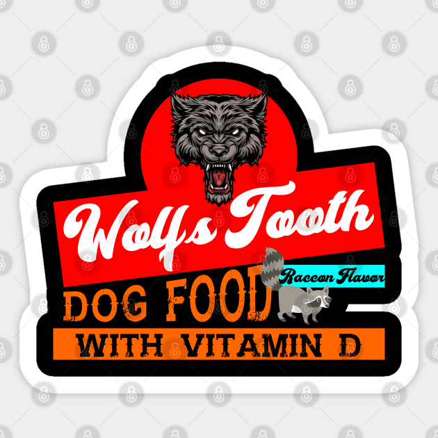 Wolfs Tooth Dog Food Sticker by Indiecate